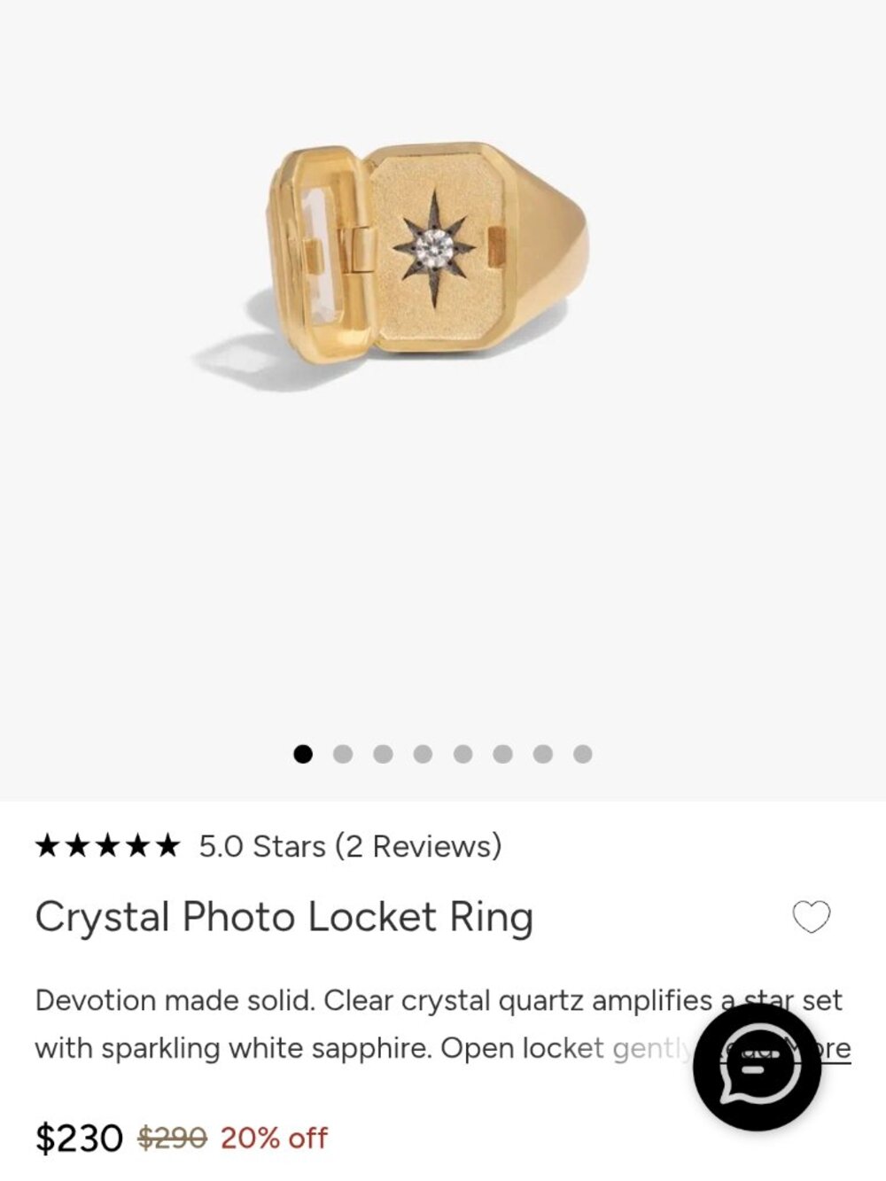 NEW Awe Inspired 14k Gold Locket Ring 8 - Picture 2 of 4